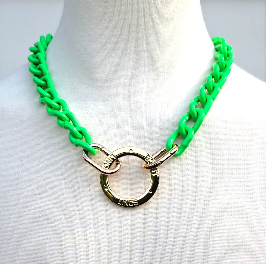 W.S Lime Green Neck Harness